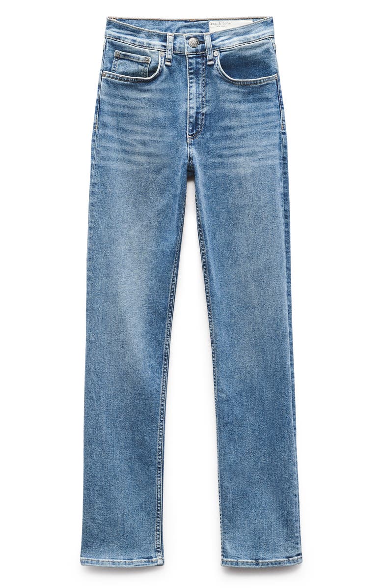 rag & bone Flexi Wren High Waist Slim Straight Leg Jeans, Alternate, color, Mack