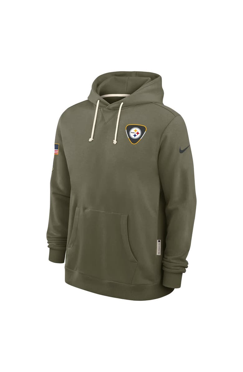 Nike Men's Nike Olive Pittsburgh Steelers 2025 Salute to Service Sideline Standard Issue Dri-FIT Hoodie, Alternate, color, Olive