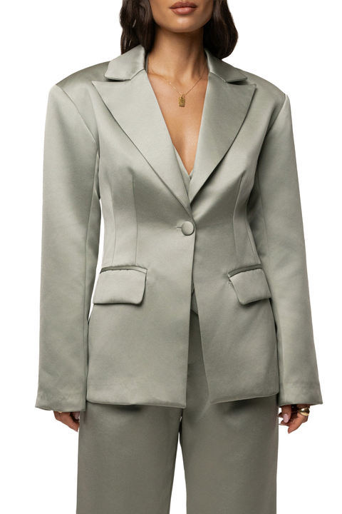 Victoria Satin Blazer