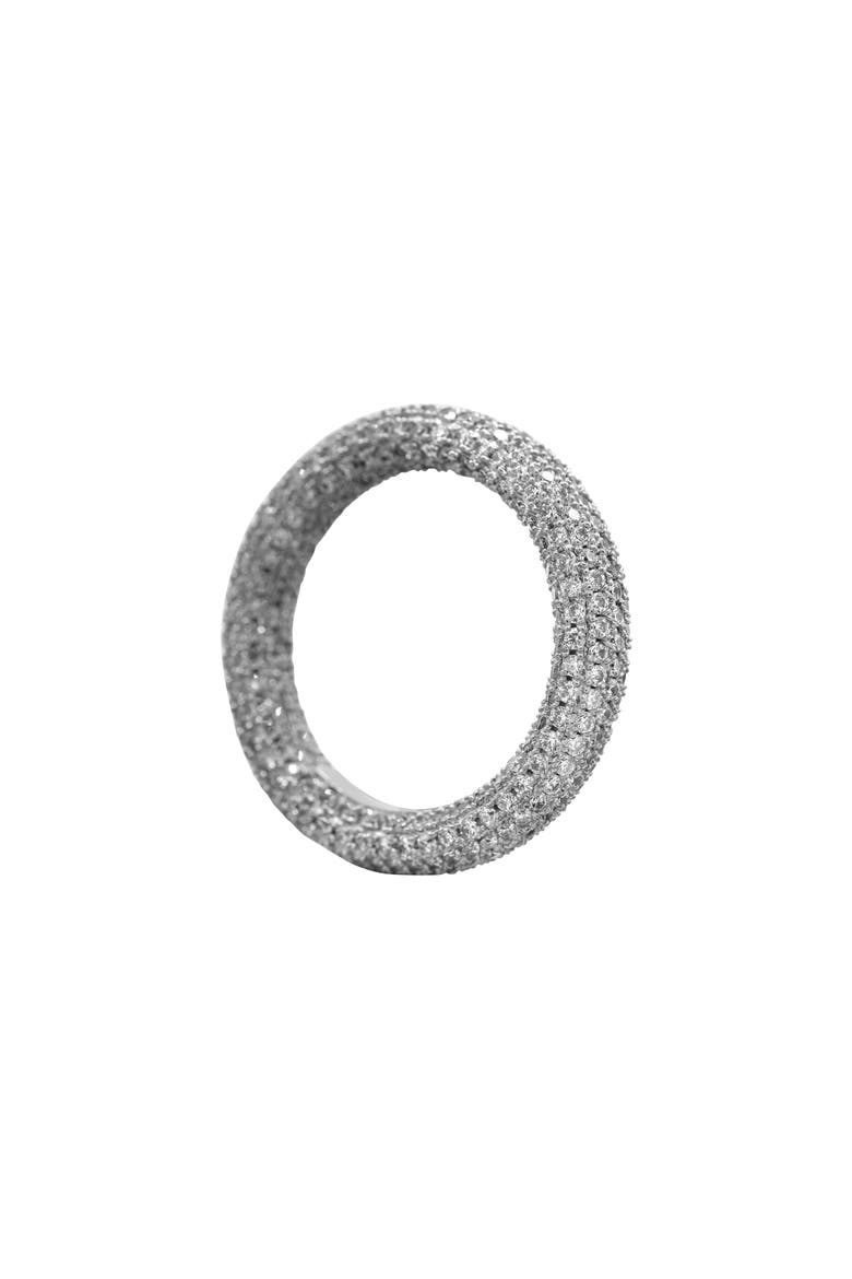CZ Eternity Band Ring, Alternate, color, SILVER