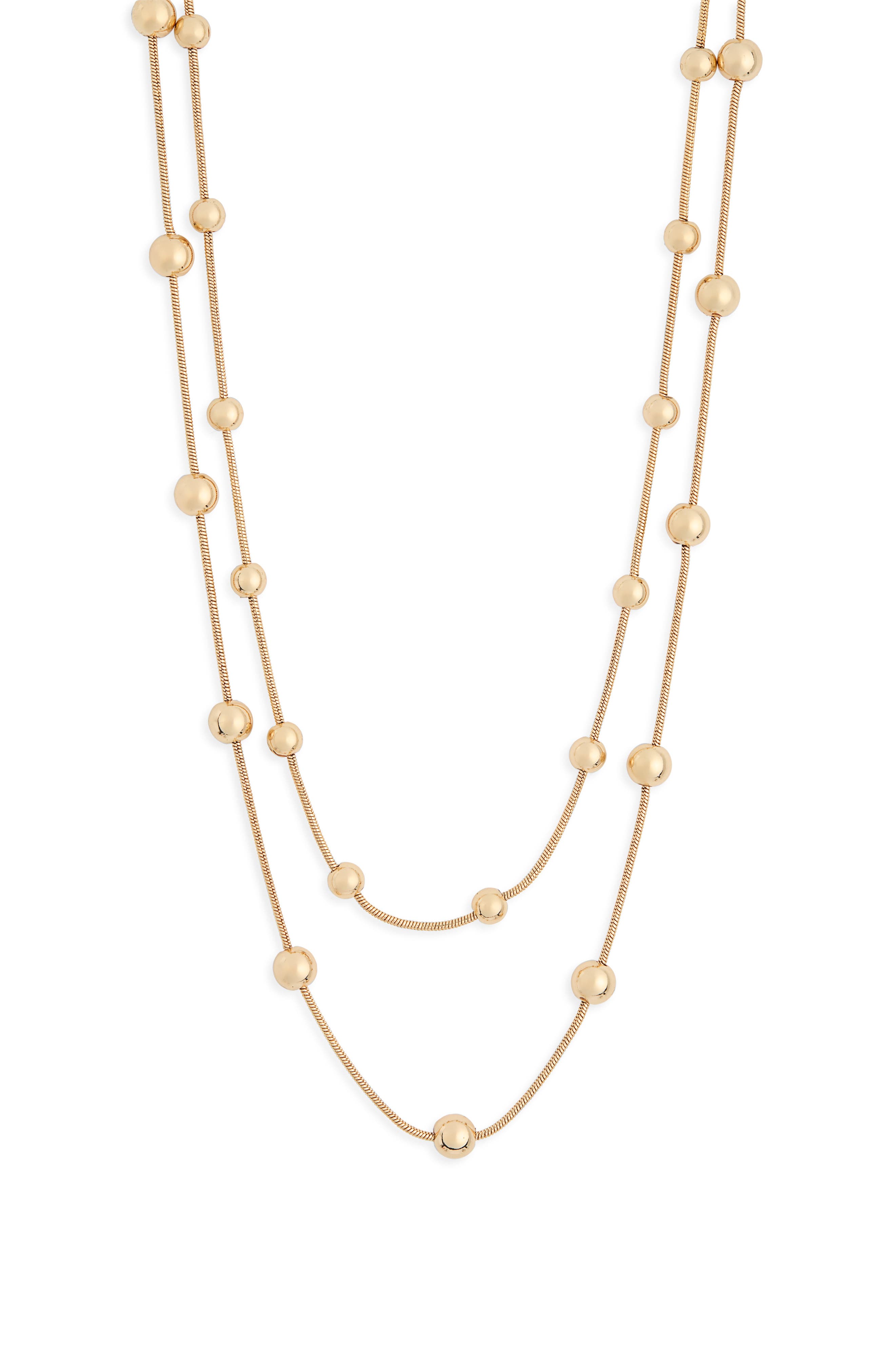 Leith Ball Station Layered Necklace