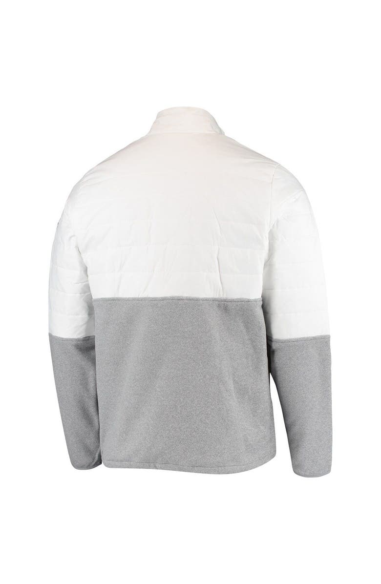 Under Armour Men's Under Armour White/Gray Wisconsin Badgers Gameday Hybrid Popover Half-Zip Performance Jacket, Alternate, color, 