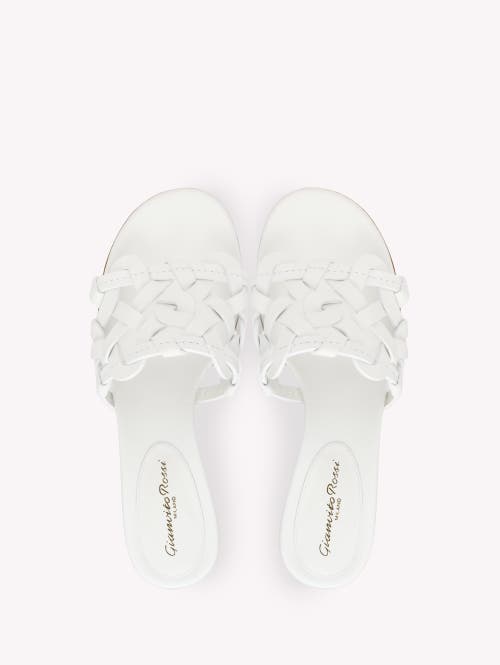 Gianvito Rossi Amalfi 45 Calf Leather Mules In White Leather