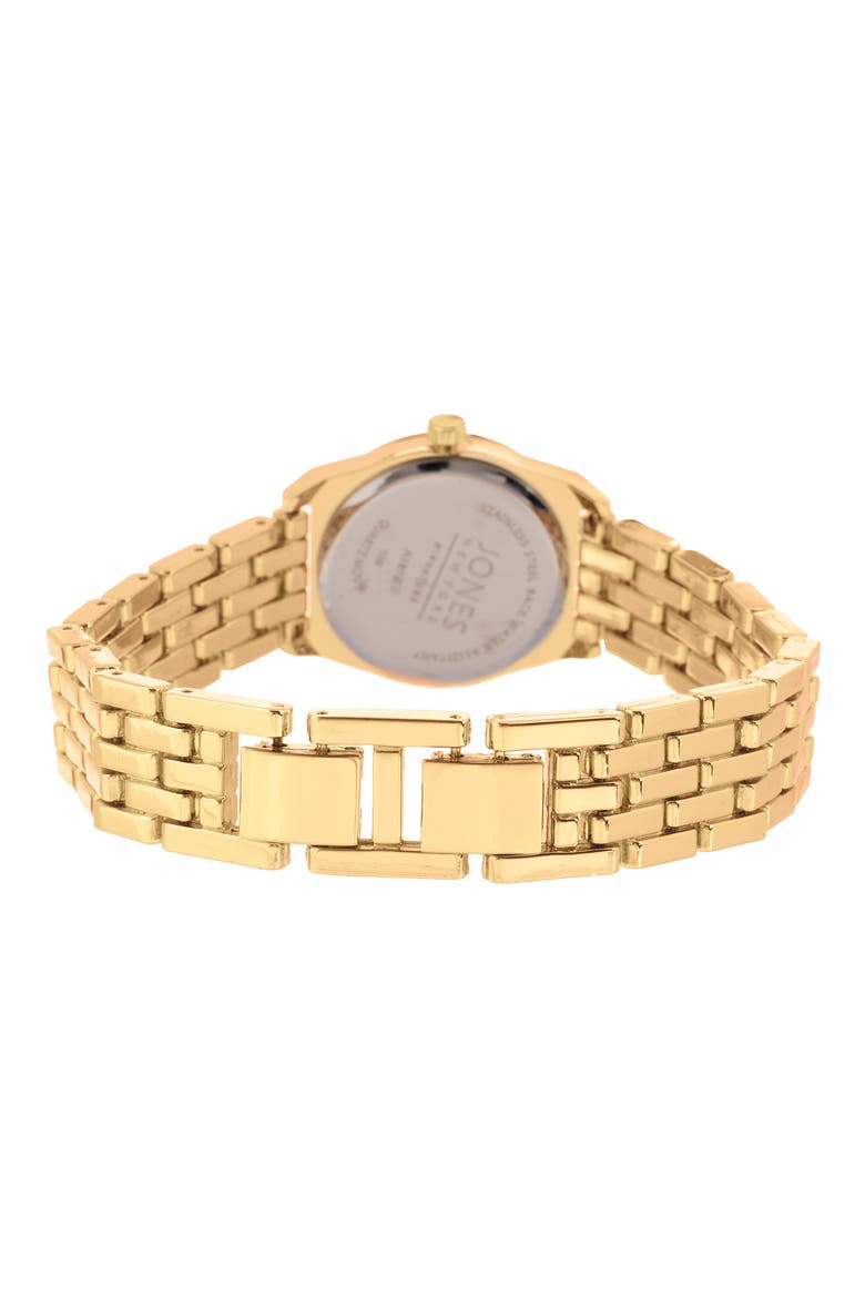 Mother-of-Pearl Dial Bracelet Watch & Stackable Bracelet Set, 26mm x 32mm, Alternate, color, GOLD