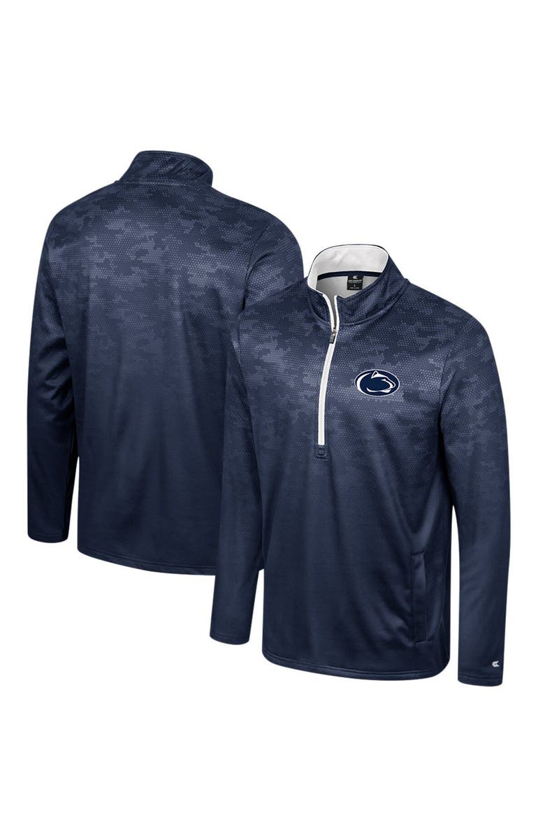 COLOSSEUM Men's Colosseum  Navy Penn State Nittany Lions The Machine Half-Zip Jacket, Main, color, Navy
