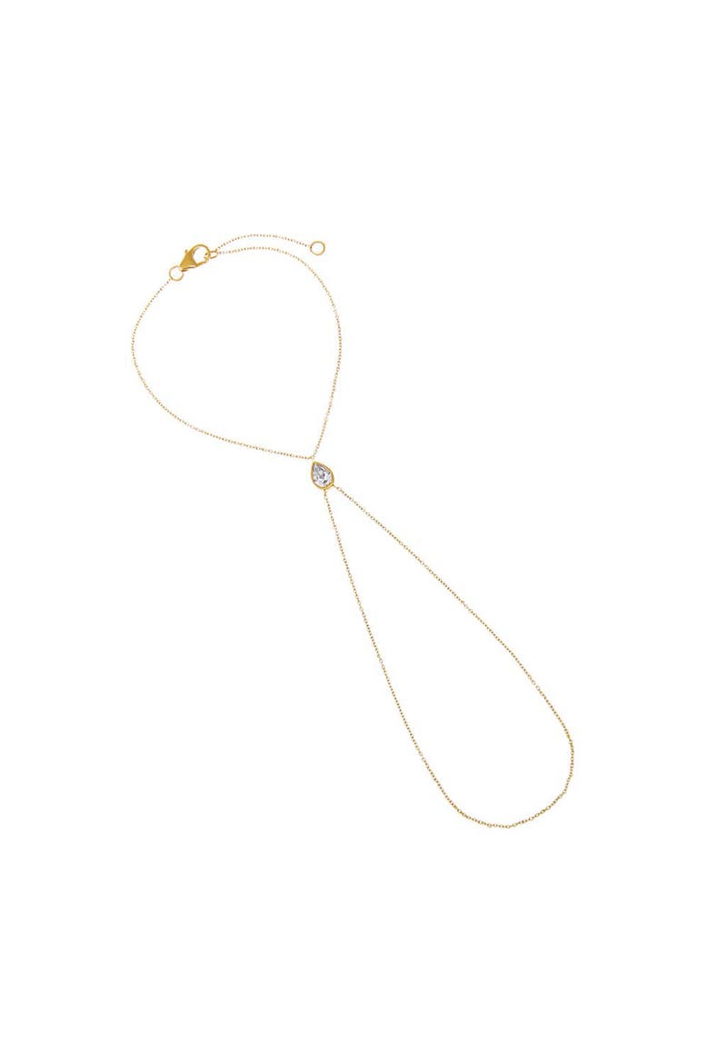 Lab Grown Diamond Pear Bezel Chain Bracelet 14K, Main, color, 14K Gold