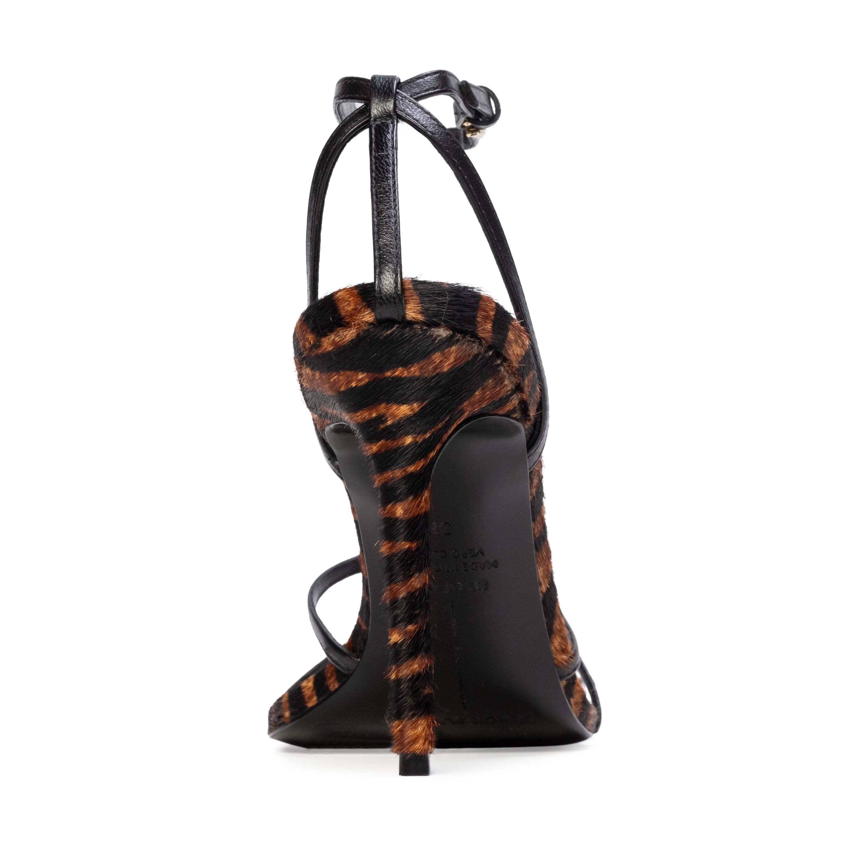 Miley 100 Sandal, Alternate, color, Brown Zebra Pony Hair