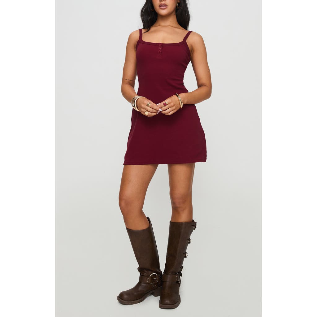 PRINCESS POLLY PRINCESS POLLY RIB RECYCLED STRETCH COTTON MINIDRESS