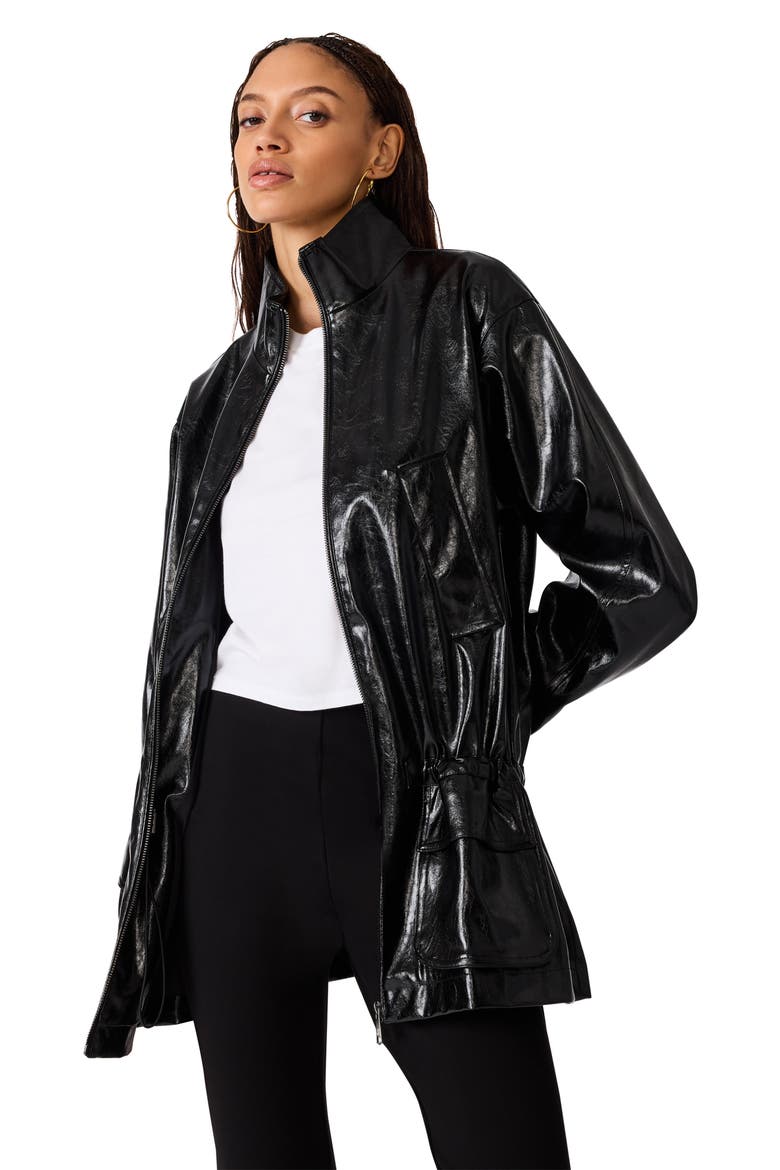 Banks Faux Leather Jacket, Alternate, color, BLACK