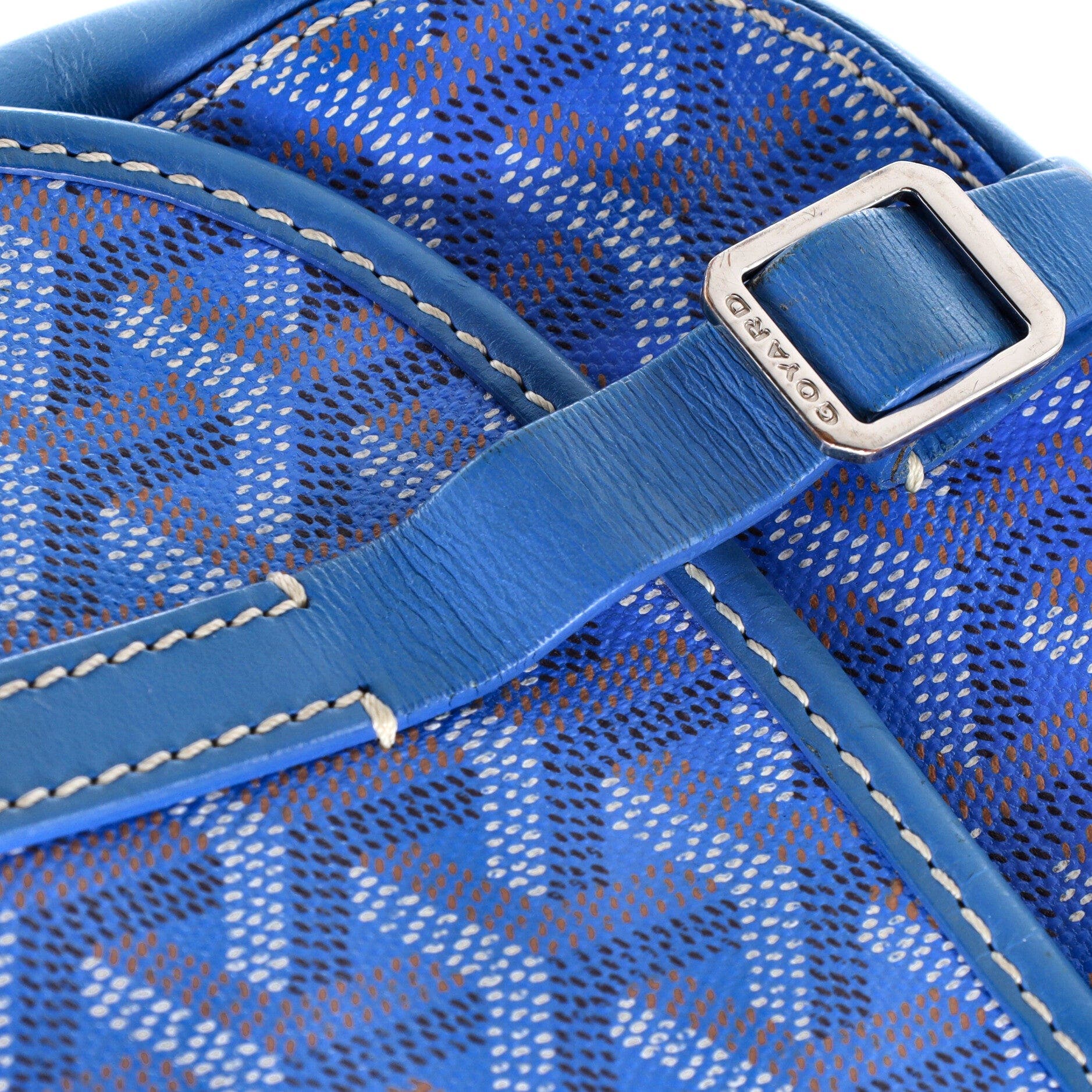 Belvedere Messenger Bag Coated Canvas with Leather PM, Alternate, color, Blue