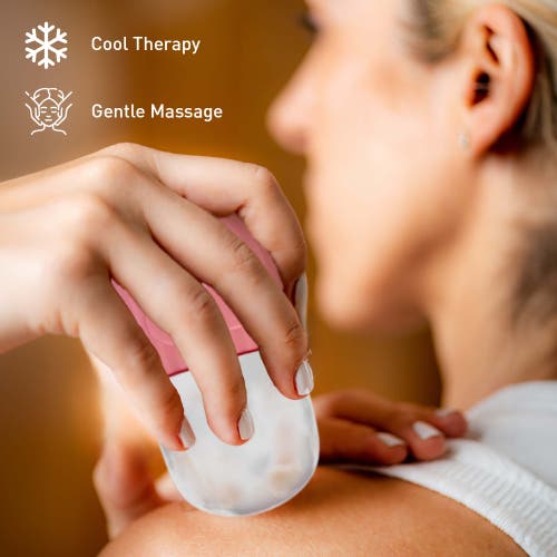 Pursonic Ice Cube Facial Roller Massager & Hydrating Cucumber Sheet Masks Your Ultimate Skincare Ref In Pink