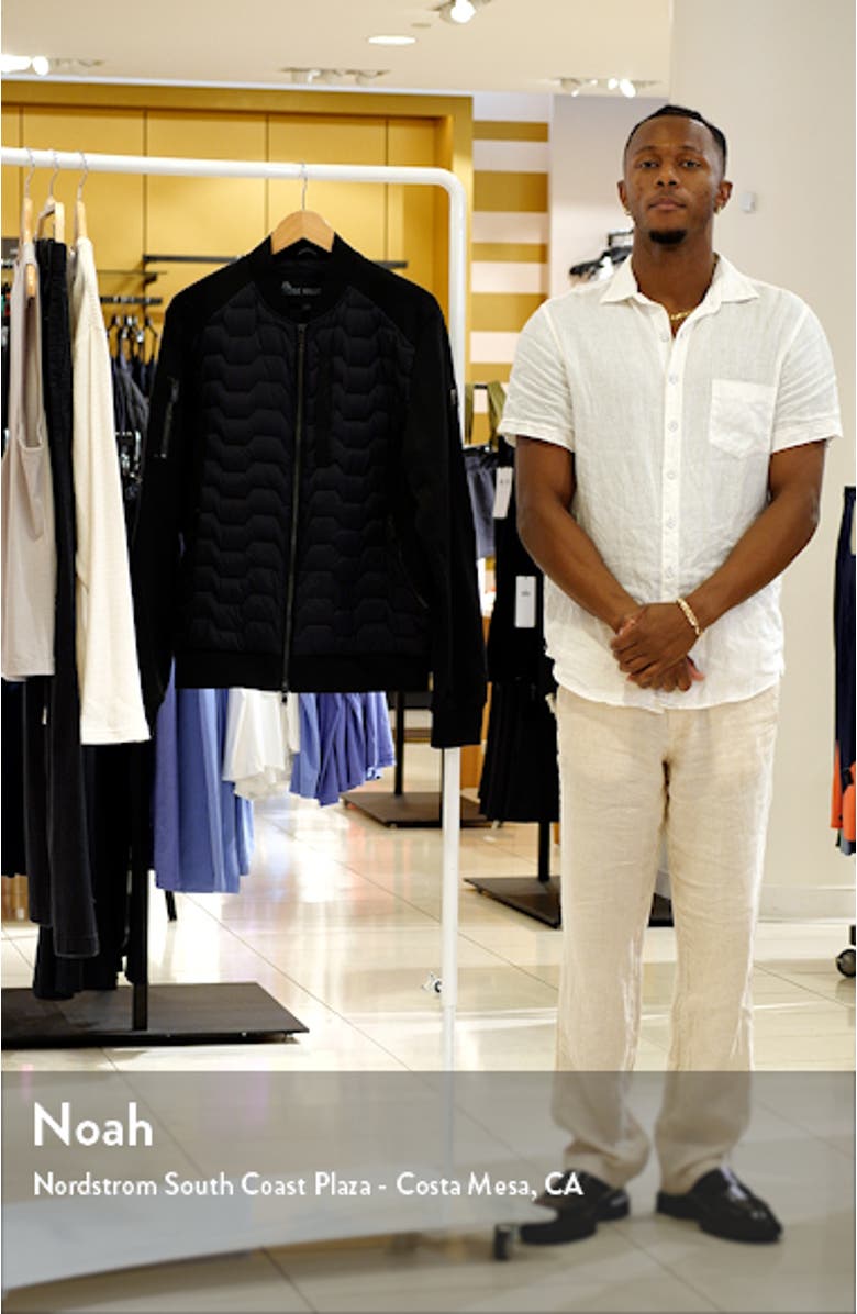 Granite Quilted Wind & Water Resistant Down Bomber Jacket, sales video thumbnail