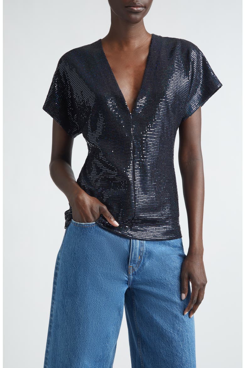 Sequin Dolman Sleeve Top, Main, color, MIDNIGHT METALLIC MULTI
