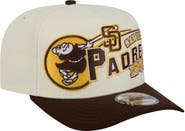 New Era Men's New Era  Cream/Brown San Diego Padres Classic A-Frame 9FIFTY Snapback Hat