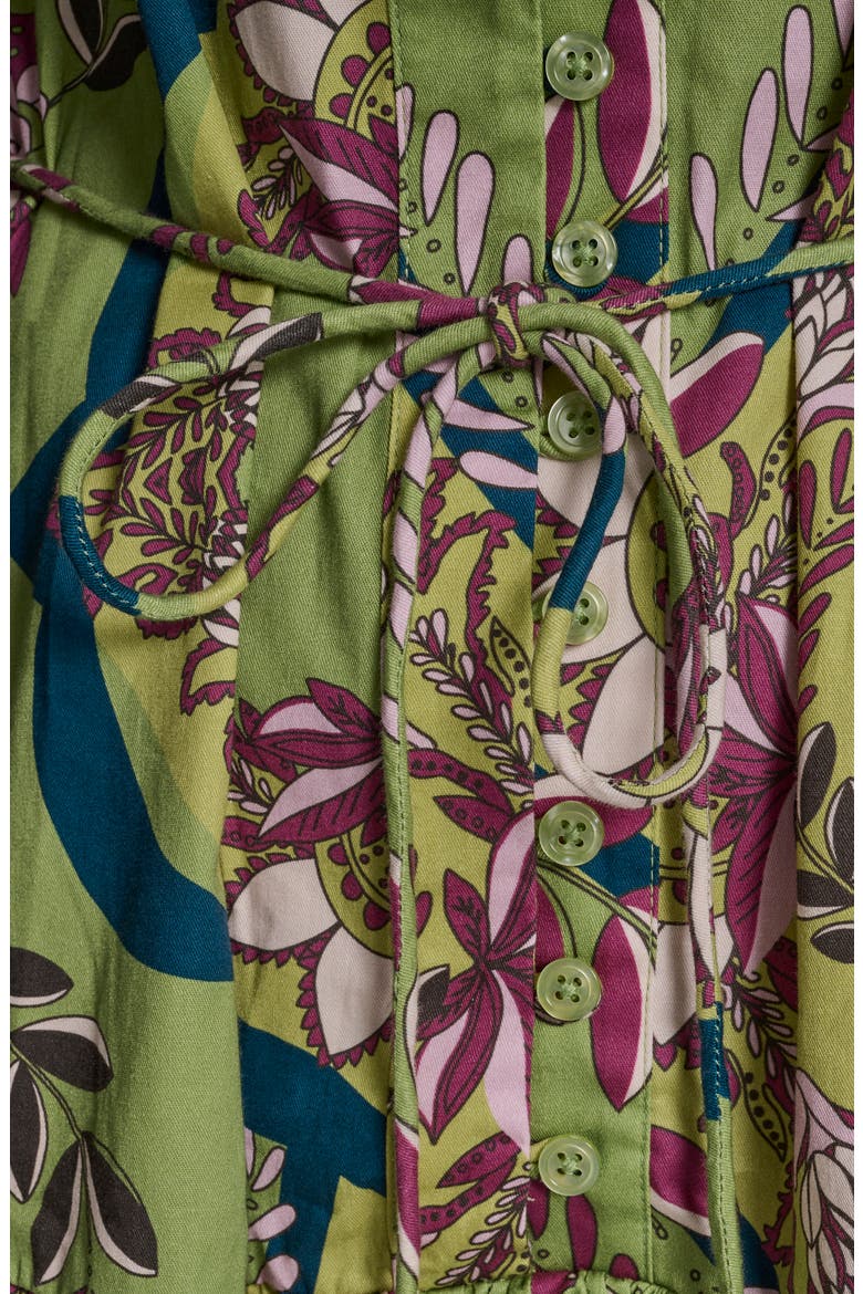 Floral Long Sleeve Shirtdress, Alternate, color, SPROUT MULTI