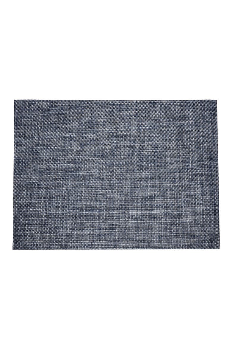 Basketweave Indoor/Outdoor Floor Mat, Main, color, DENIM