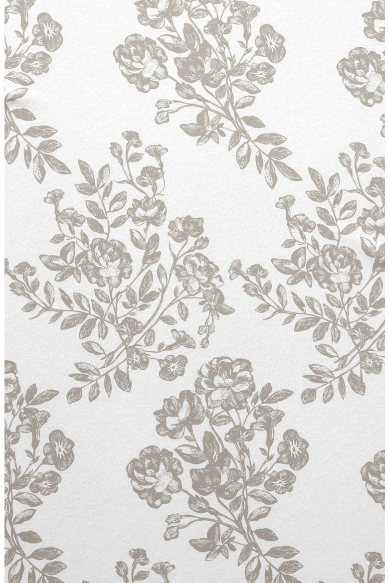 Turkish Cotton Flannel Winter Floral Sheet Set, Alternate, color, TOILE - GREY