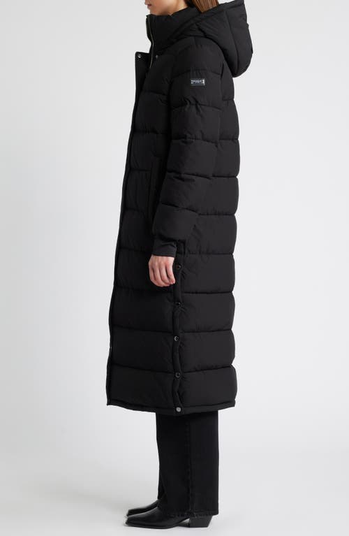 Bcbg Long Puffer Coat In Black