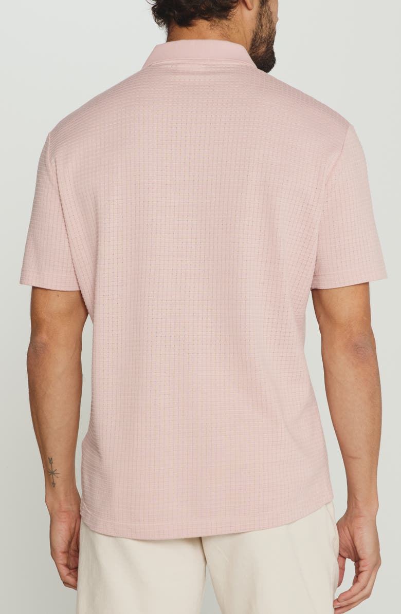 7 Diamonds Landry Waffle Knit Short Sleeve Button-Up Shirt, Alternate, color,