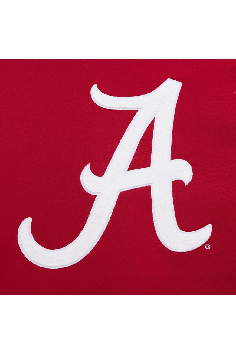 Men's Mitchell & Ness Crimson Alabama Crimson Tide Chainstich Fleece Pullover Hoodie, Alternate, color, Crimson
