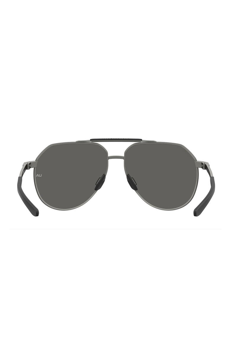 Under Armour Honcho Aviator Sunglasses, Alternate, color, Matte Dark Ruthenium Black