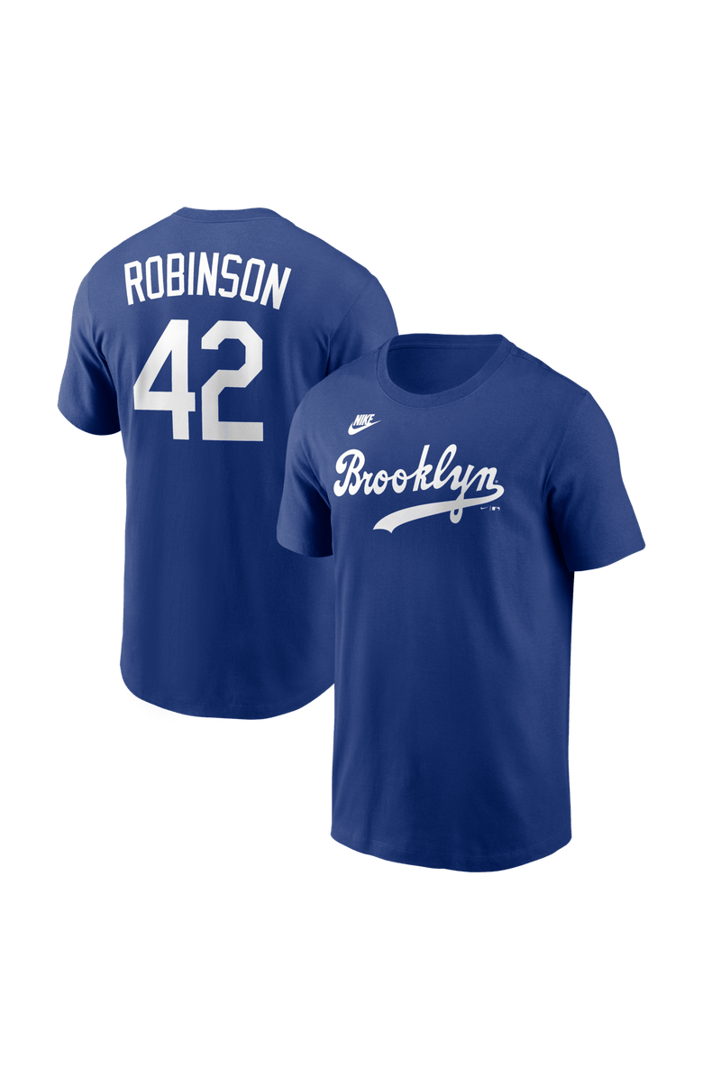Nike Men's Nike Jackie Robinson Royal Brooklyn Dodgers Cooperstown Collection Name & Number T-Shirt, Main, color,