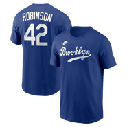 Nike Men's Nike Jackie Robinson Royal Brooklyn Dodgers Cooperstown Collection Name & Number T-Shirt