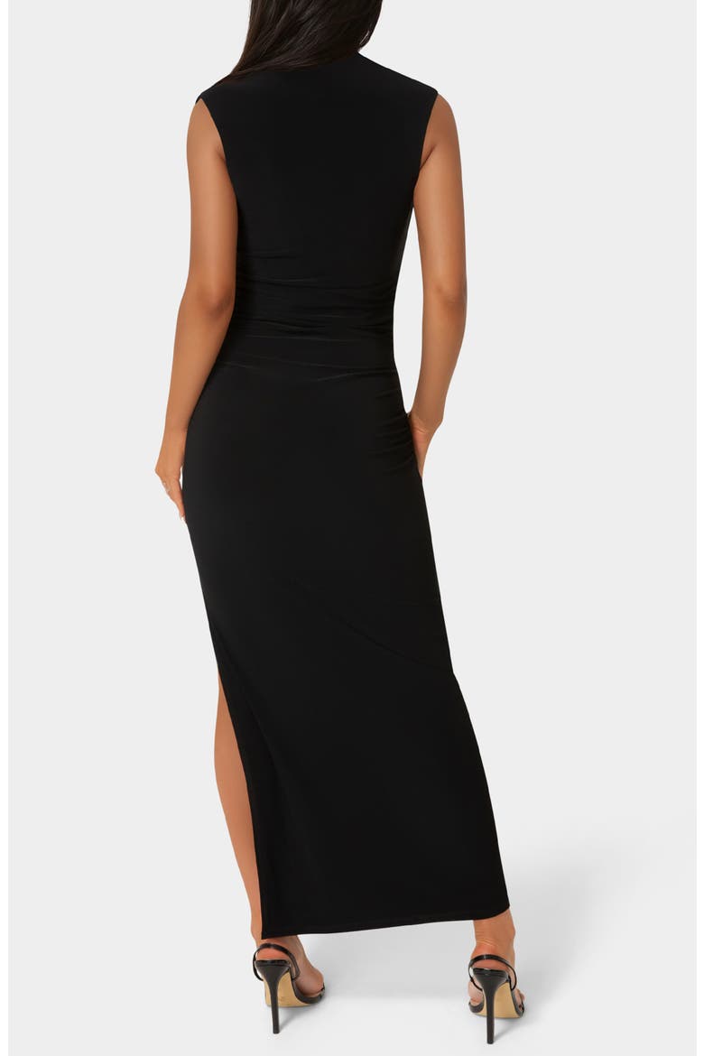 Square Neck Midi Dress, Alternate, color, BLACK