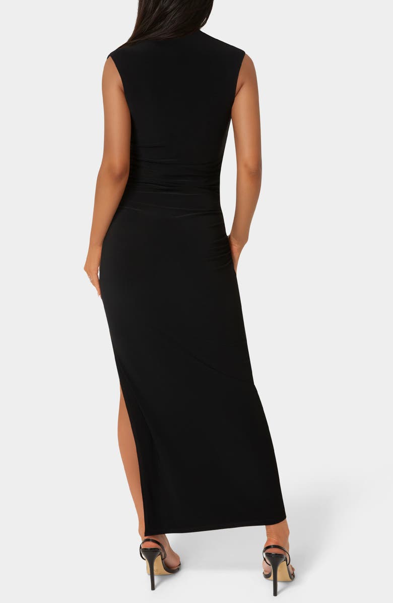 bebe Square Neck Midi Dress, Alternate, color, Black
