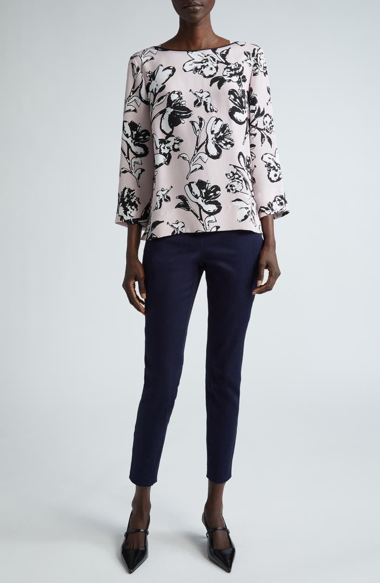 ST. JOHN Slim Fit Crop Jeans, Alternate, color, Indigo