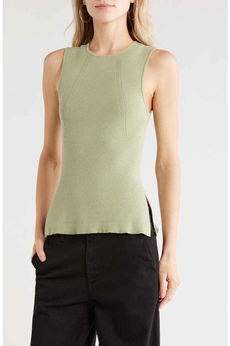 Rib Tank, Main, color, SAGE GREEN