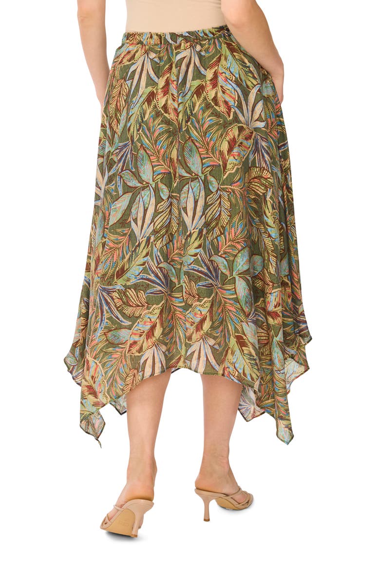 Elastic Waist Midi Skirt, Alternate, color, CLOVER-301