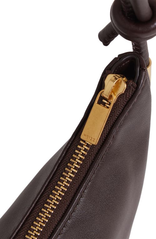 Reiss Oxblood Leather Rope Strap Shoulder Bag In Burgundy