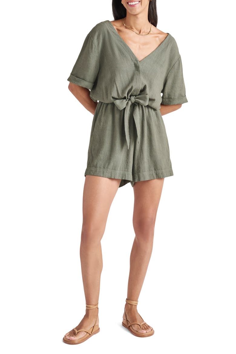 Nolan Romper, Main, color, SOFT VINTAGE OLIVE BRANCH