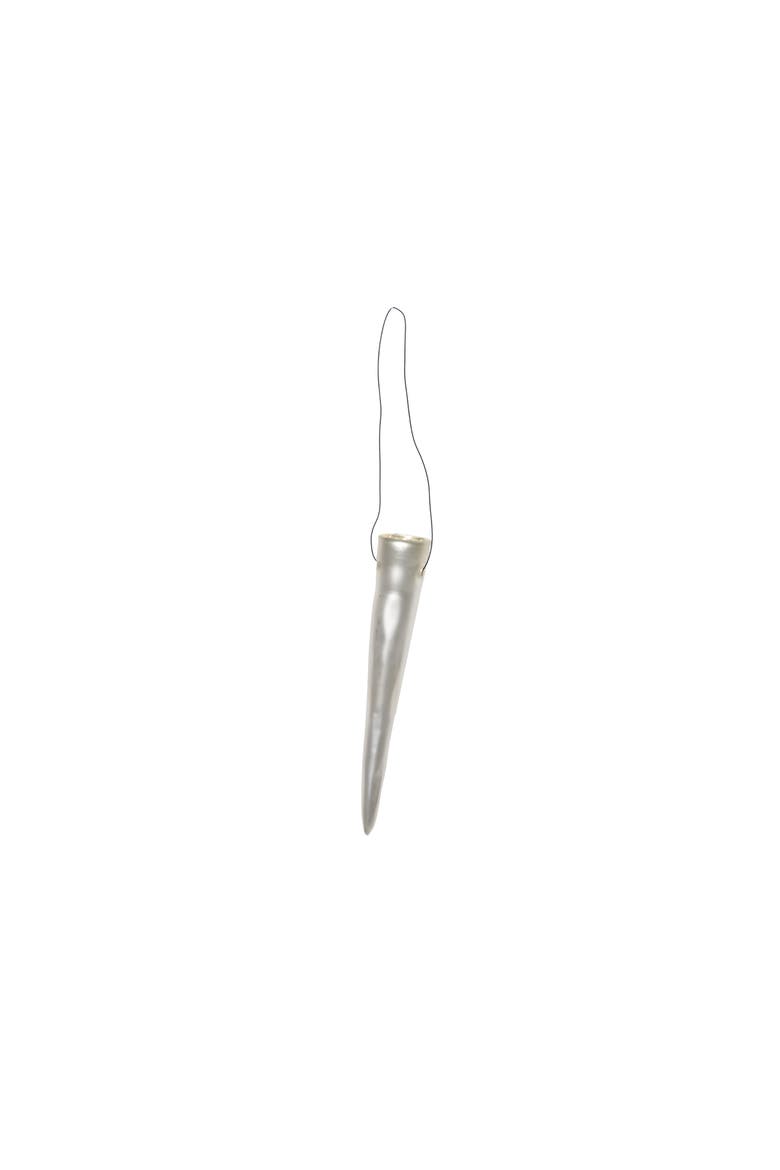 Sterling Glass Icicle Ornament, Main, color, Silver