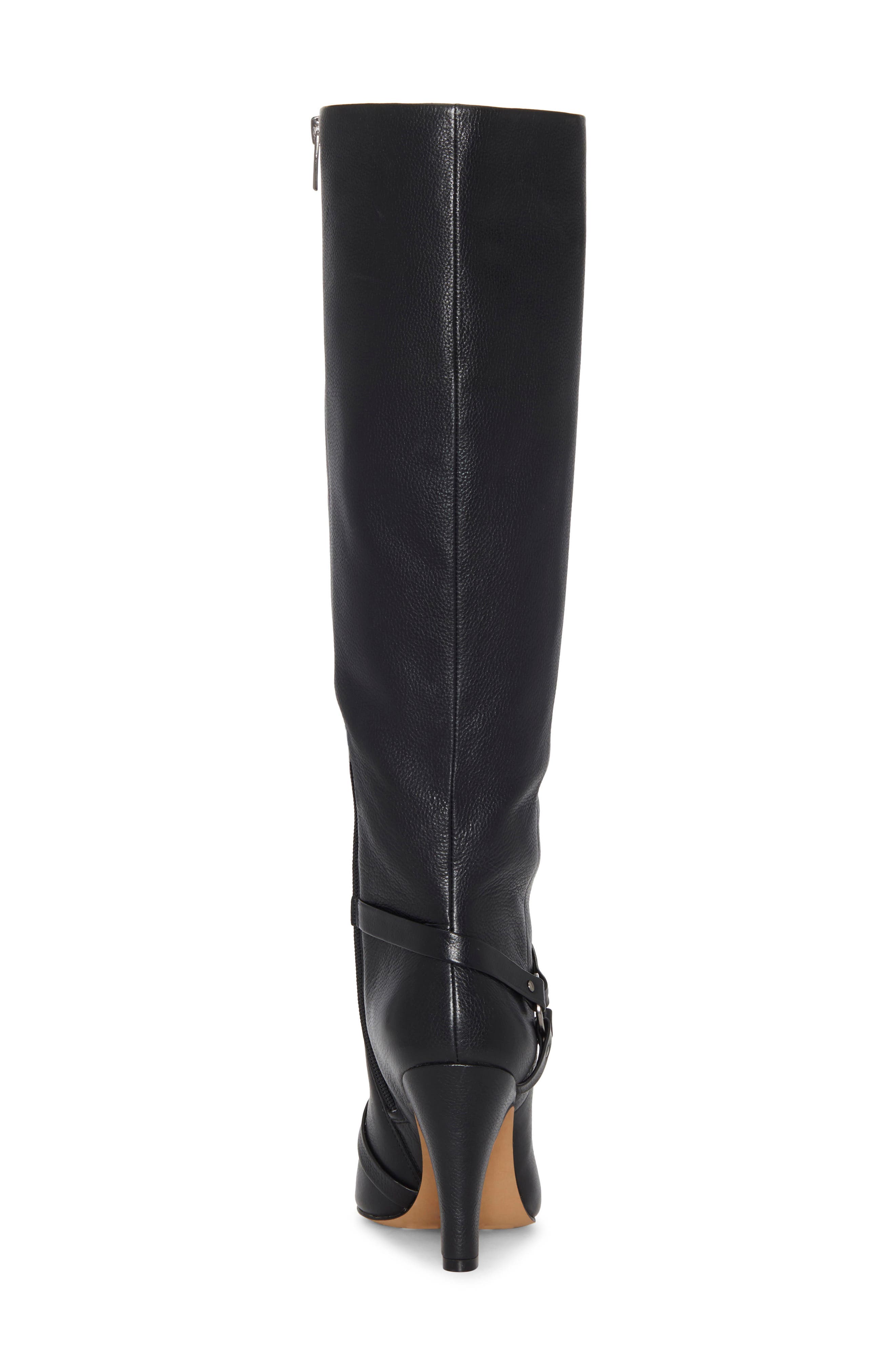 Charmina Knee High Boot, Alternate, color, BLACK LEATHER