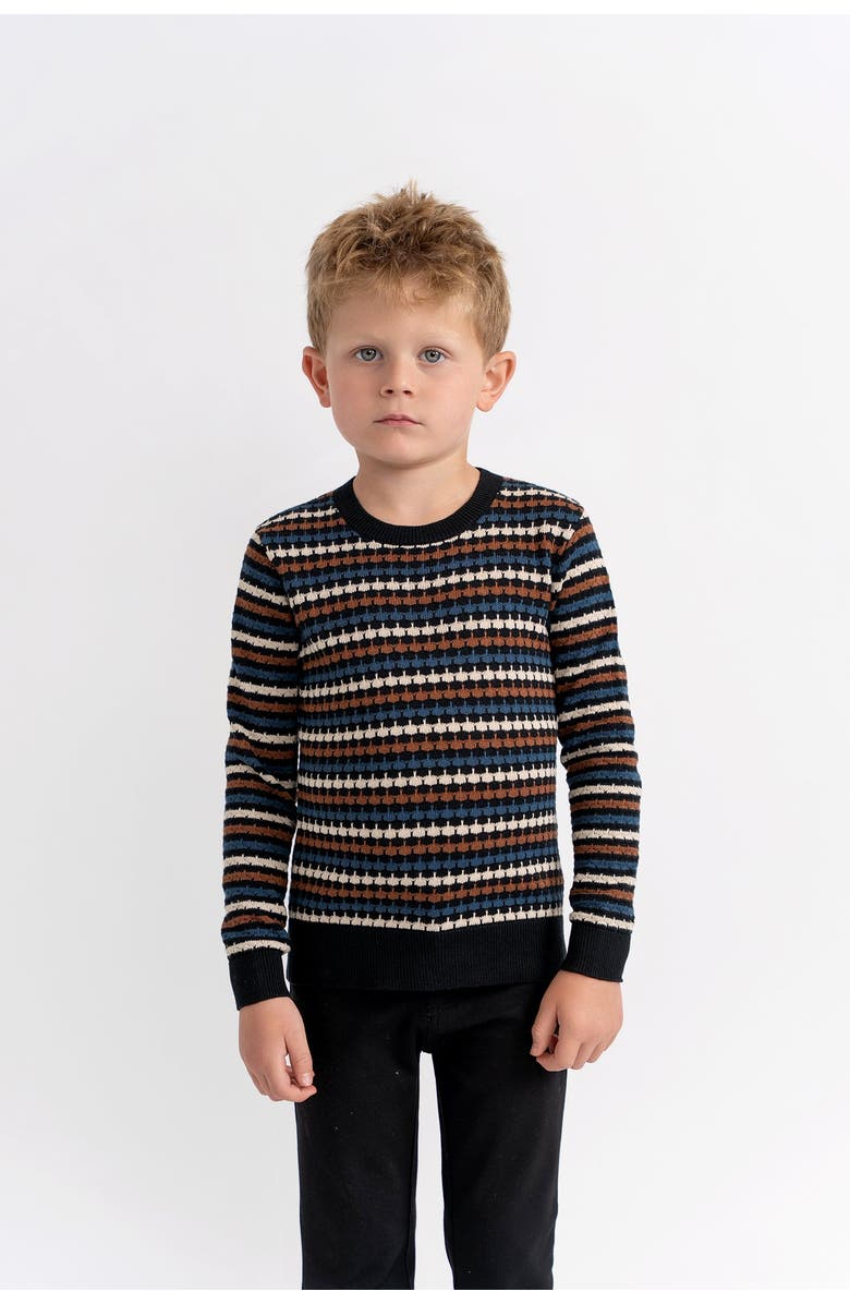 Charlotte & George Multi Color Knit Pullover Sweater, Alternate, color, Black Multi