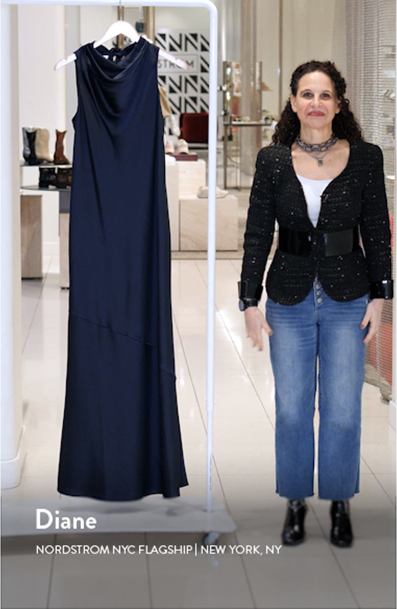 Sleeveless Cowl Neck Gown, sales video thumbnail