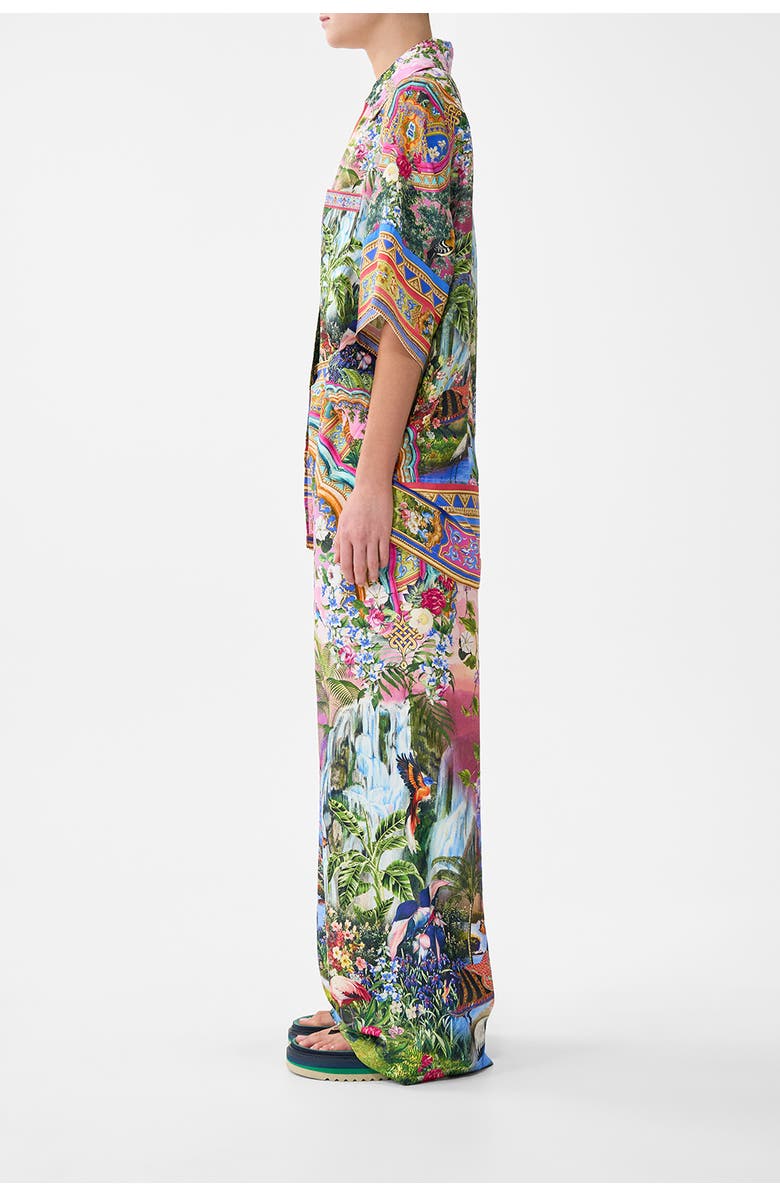 Camilla Button Front Lounge Pant, Alternate, color, Turkish Delight