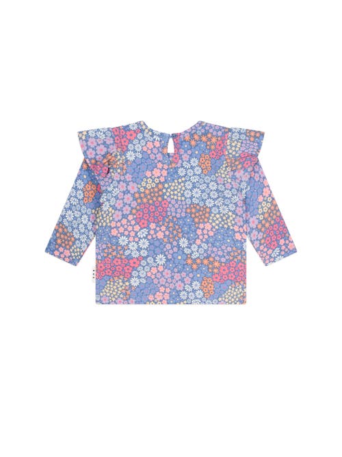 Huxbaby Floral Bloom Frill Top In Blue
