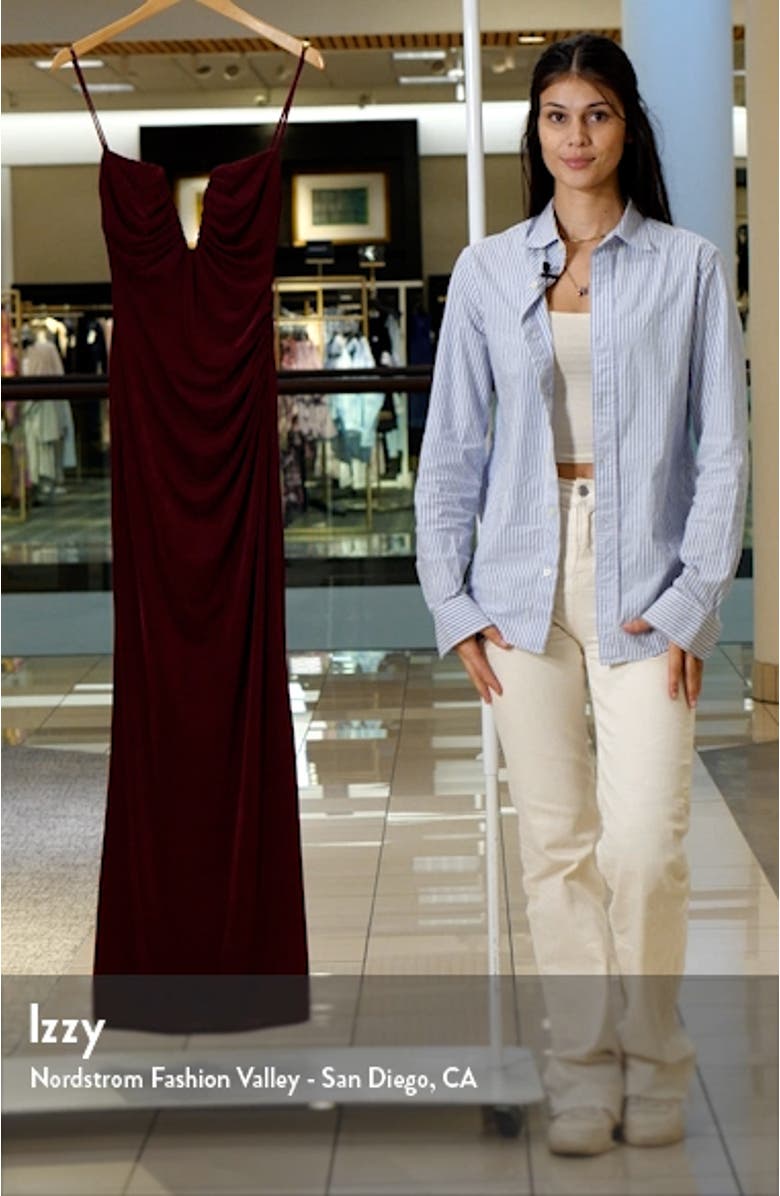 Erykah Plunge Neck Gown, sales video thumbnail