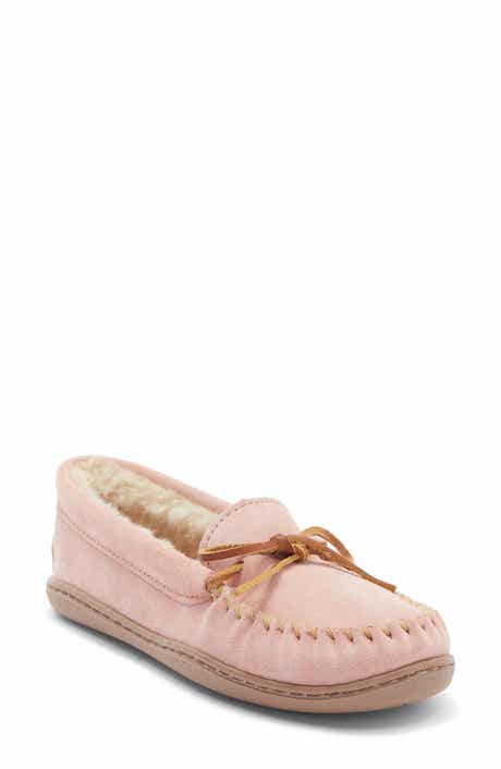 Minnetonka Suede Faux Fur Slipper