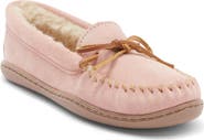 Minnetonka Suede Faux Fur Slipper