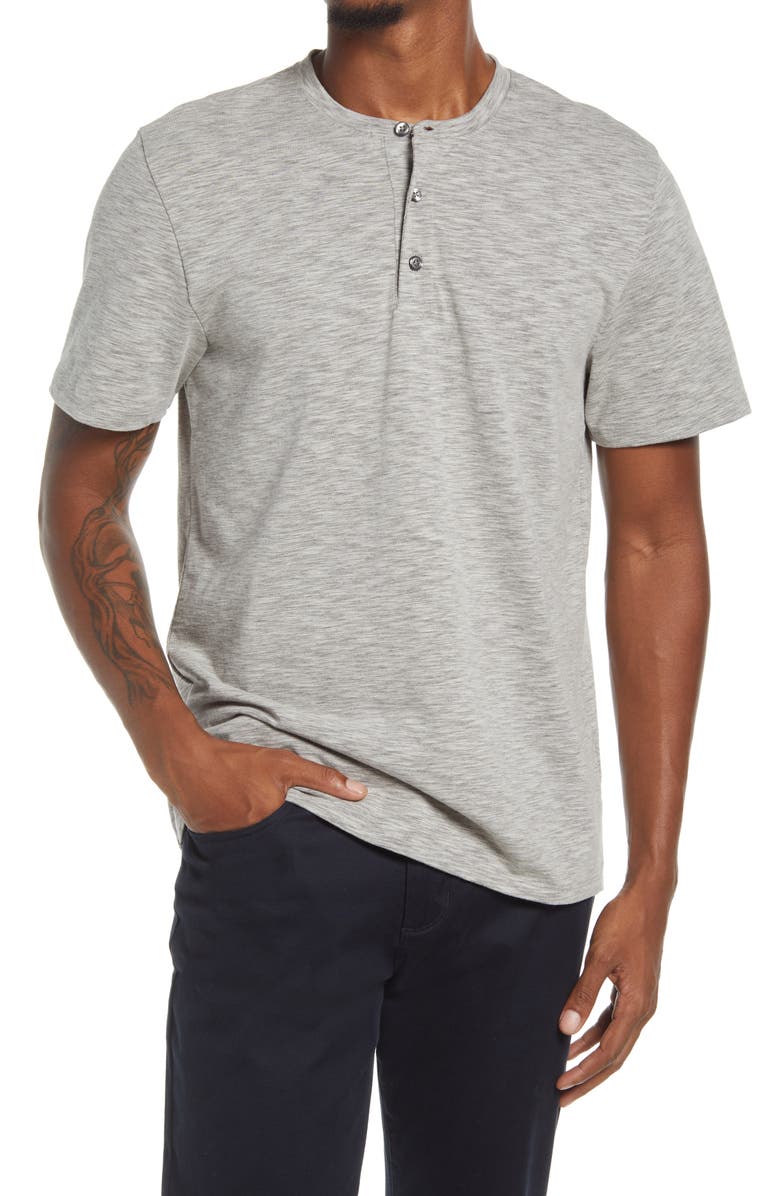 Vince Regular Fit Slub Heather Henley, Main, color, 