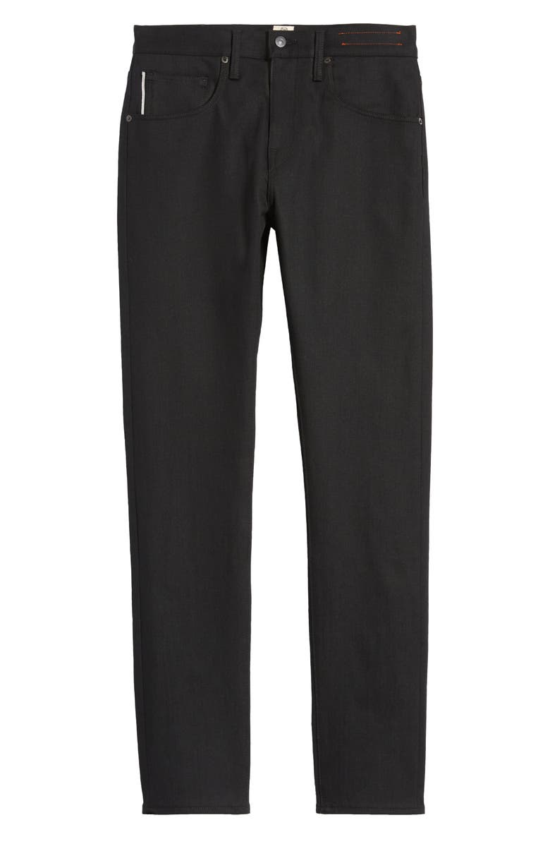 HIROSHI KATO The Scissors Slim Tapered 10.5-Ounce Stretch Selvedge Jeans, Alternate, color, Black Raw