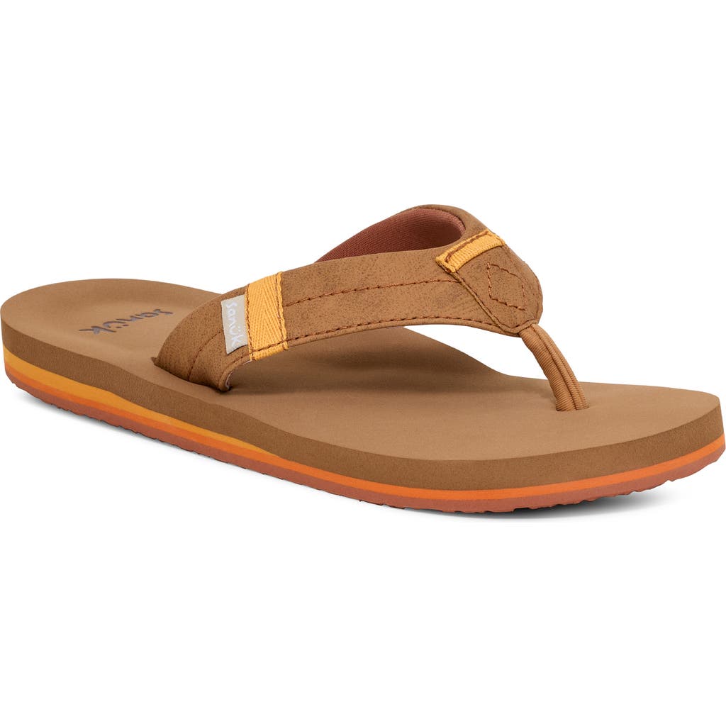 Sanuk Sawyer Flip Flop In Brown