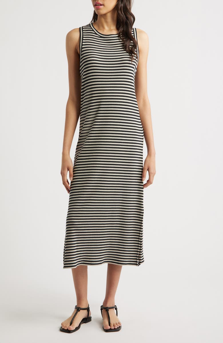 Rails Stripe Rib Midi Tank Dress, Main, color, 