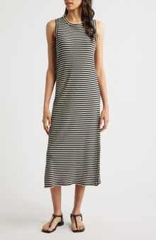 Rails Stripe Rib Midi Tank Dress