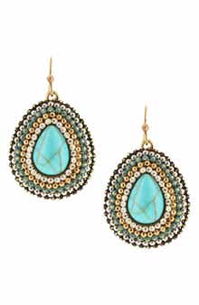 OLIVIA WELLES Beaded Teardrop Earrings