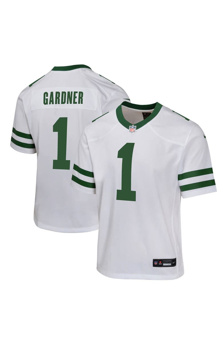 Nike Youth Nike Ahmad Sauce Gardner Legacy White New York Jets Game Jersey, Main, color, White
